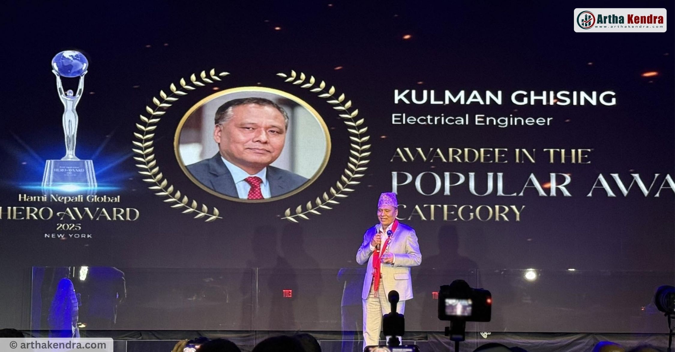 Kulman Ghising Receives Global Hero Award, Acknowledged for His Contributions in Energy Sector